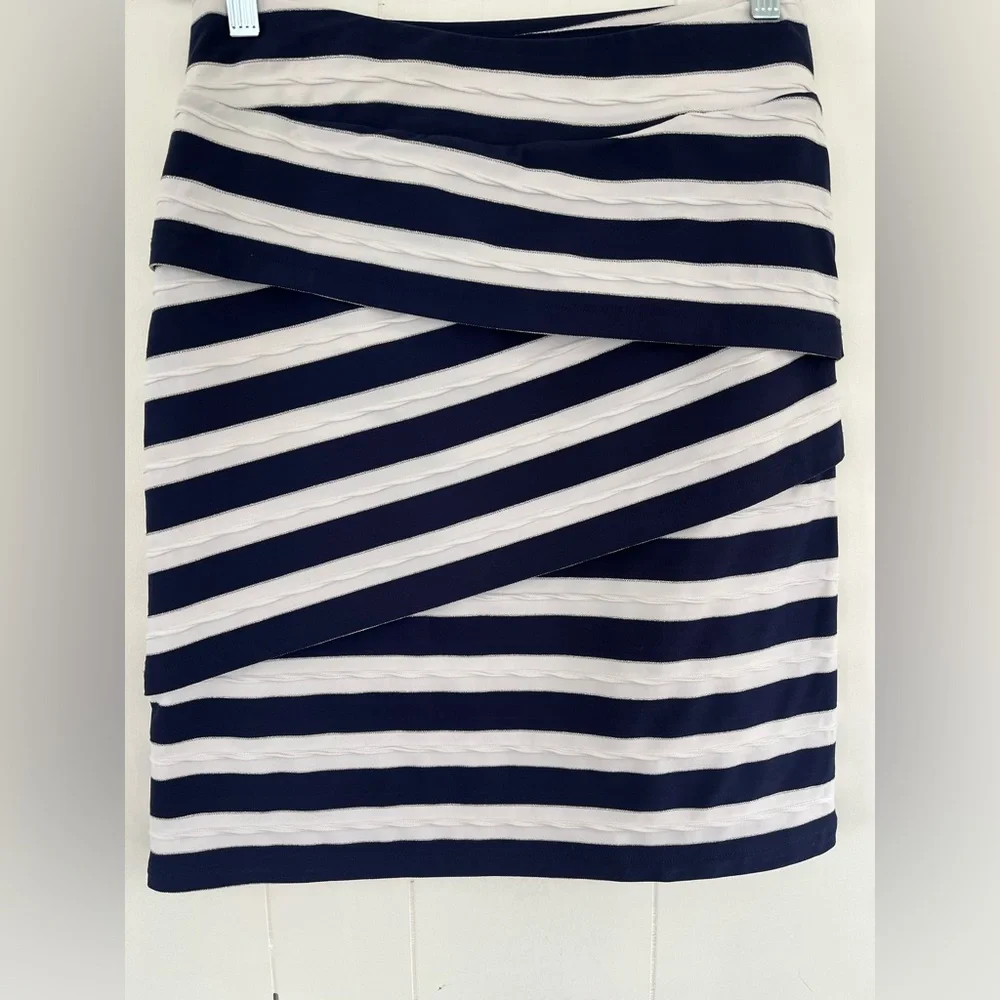 J. McLaughlin Blue White Stripe Nicola Skirt Size XS - Picture 8 of 10